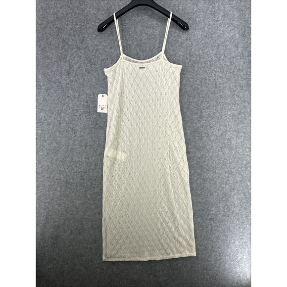 NWT Billabong Women's Midi Dress Size Medium White Day Dream Beach MSRP $59.95 - Picture 8 of 12